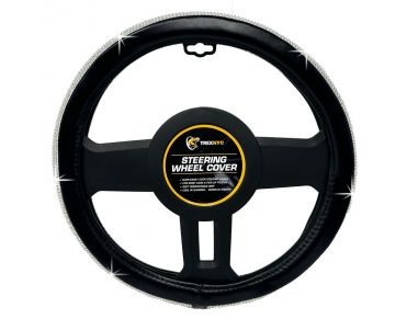 TrexNYC Rhinestone Steering Wheel Cover: Sparkling Rhinestone and Bling Steering Wheel Cover for Women